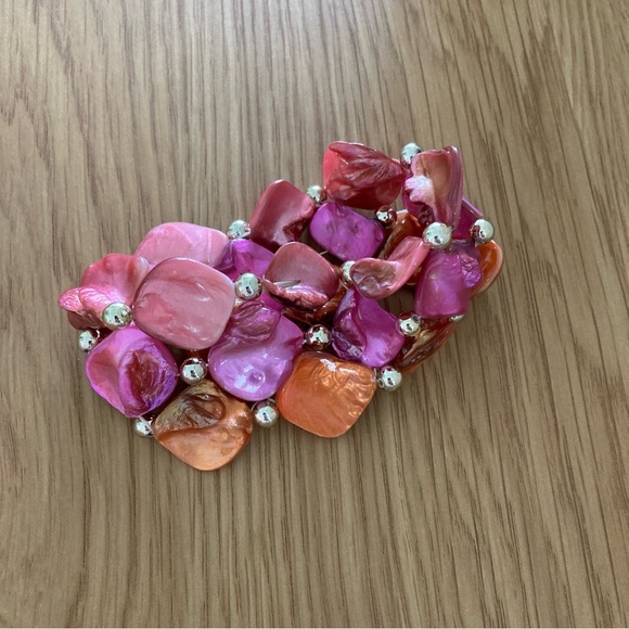 Avenue Pink & Orange Elastic Bracelet - Picture 2 of 4